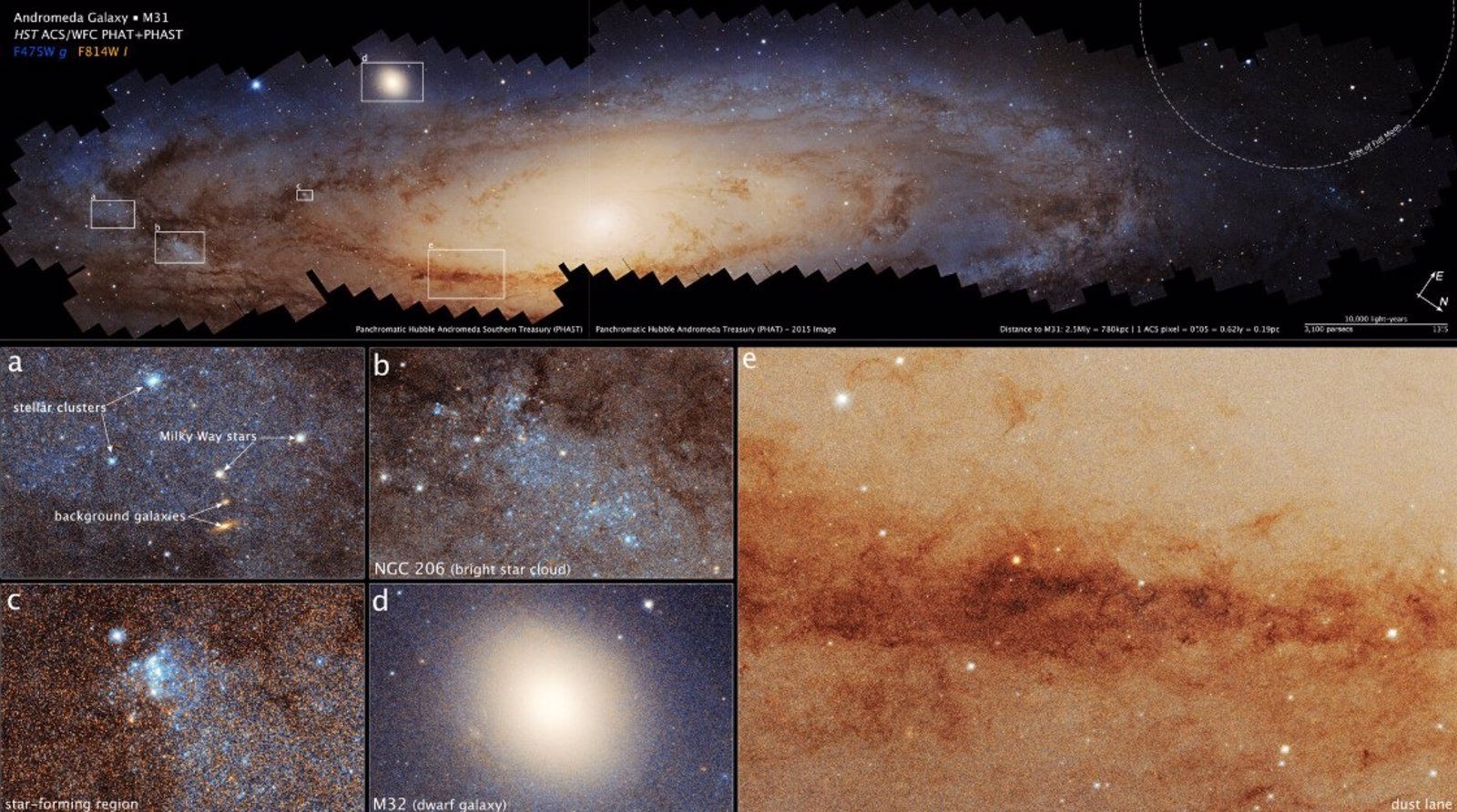 El telescopio Hubble revela el mayor mosaico de la galaxia de Andrómeda