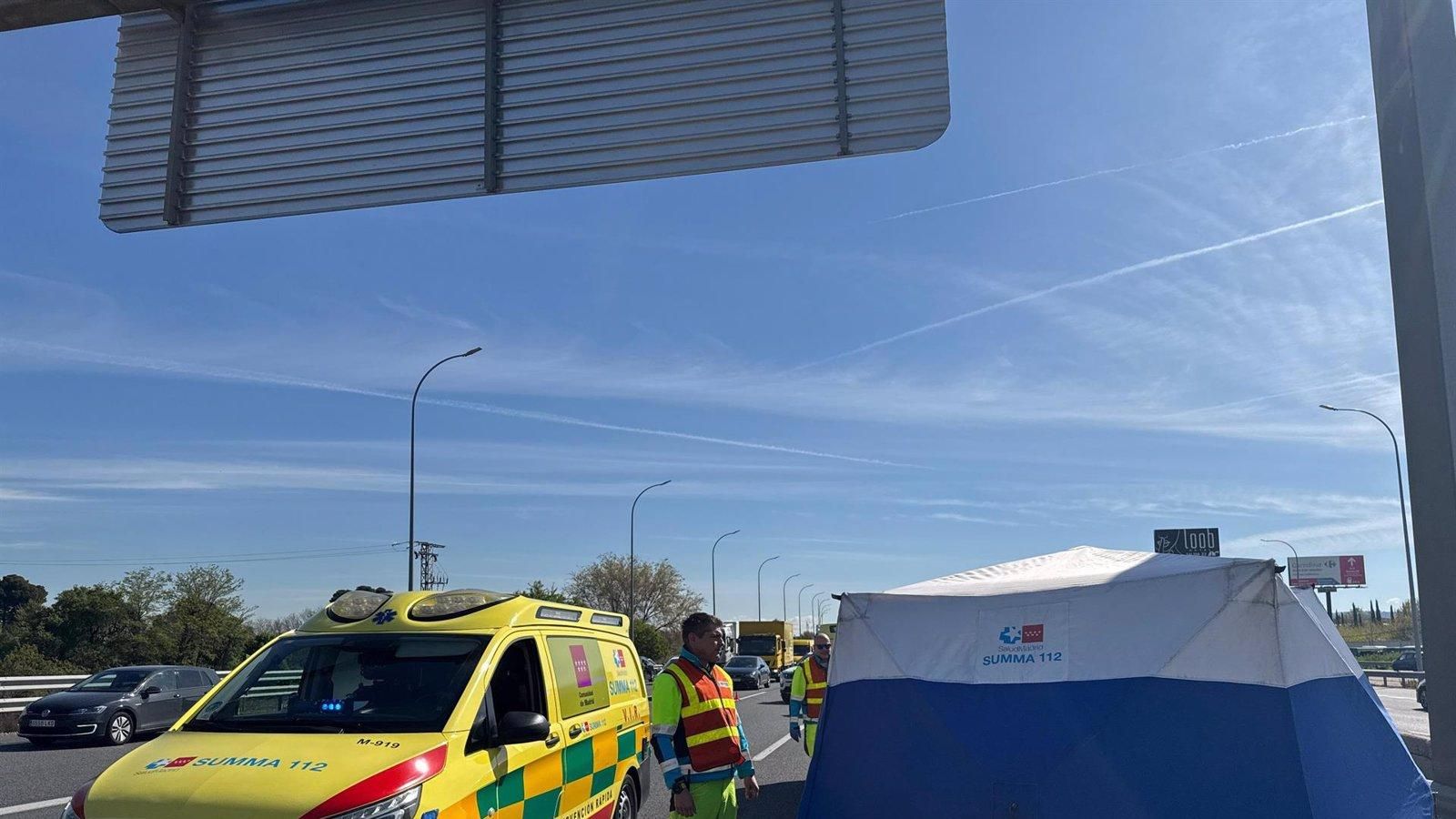 Fallece motorista de 68 años en accidente en la A-42 en San Fernando