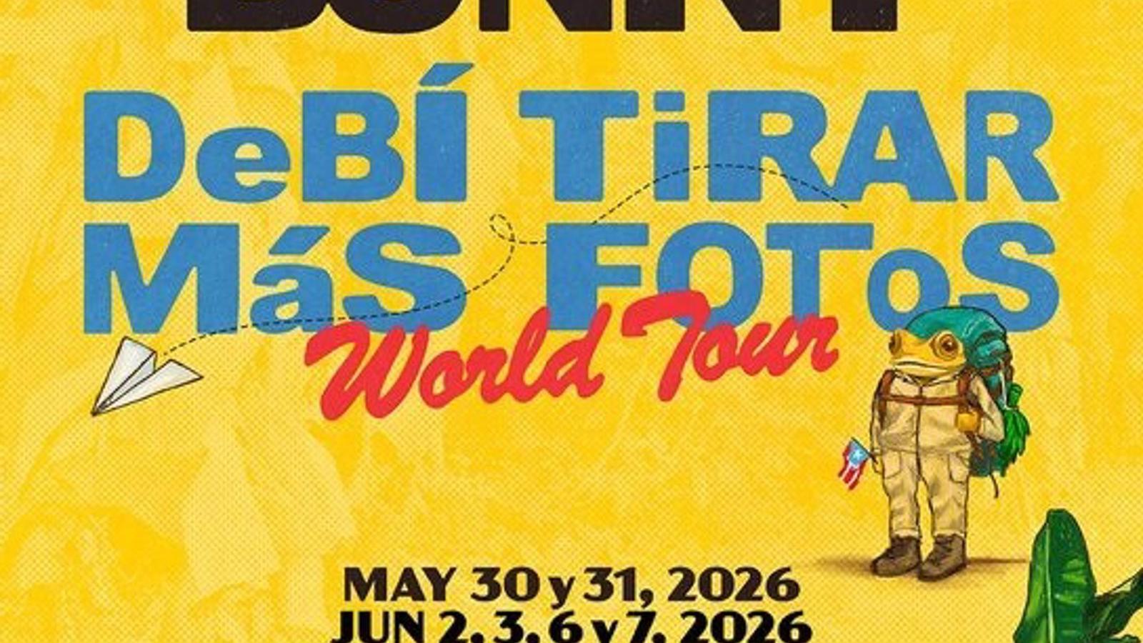 Bad Bunny actuará en Madrid del 30 de mayo al 11 de junio de 2026 con ocho conciertos únicos