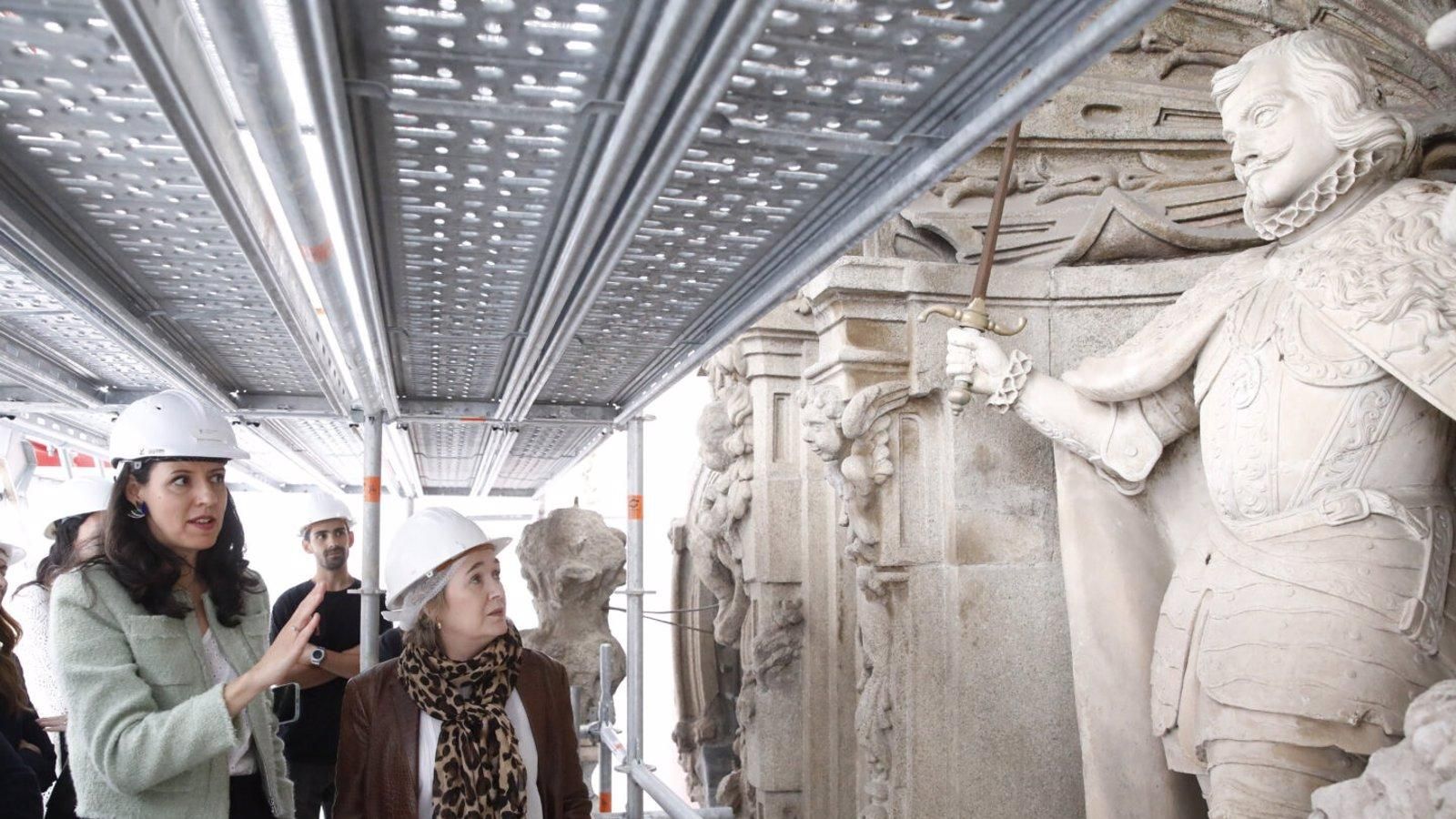 Los madrileños podrán recorrer la fachada barroca del Museo de Historia desde un andamio visitable hasta el 28 de septiembre