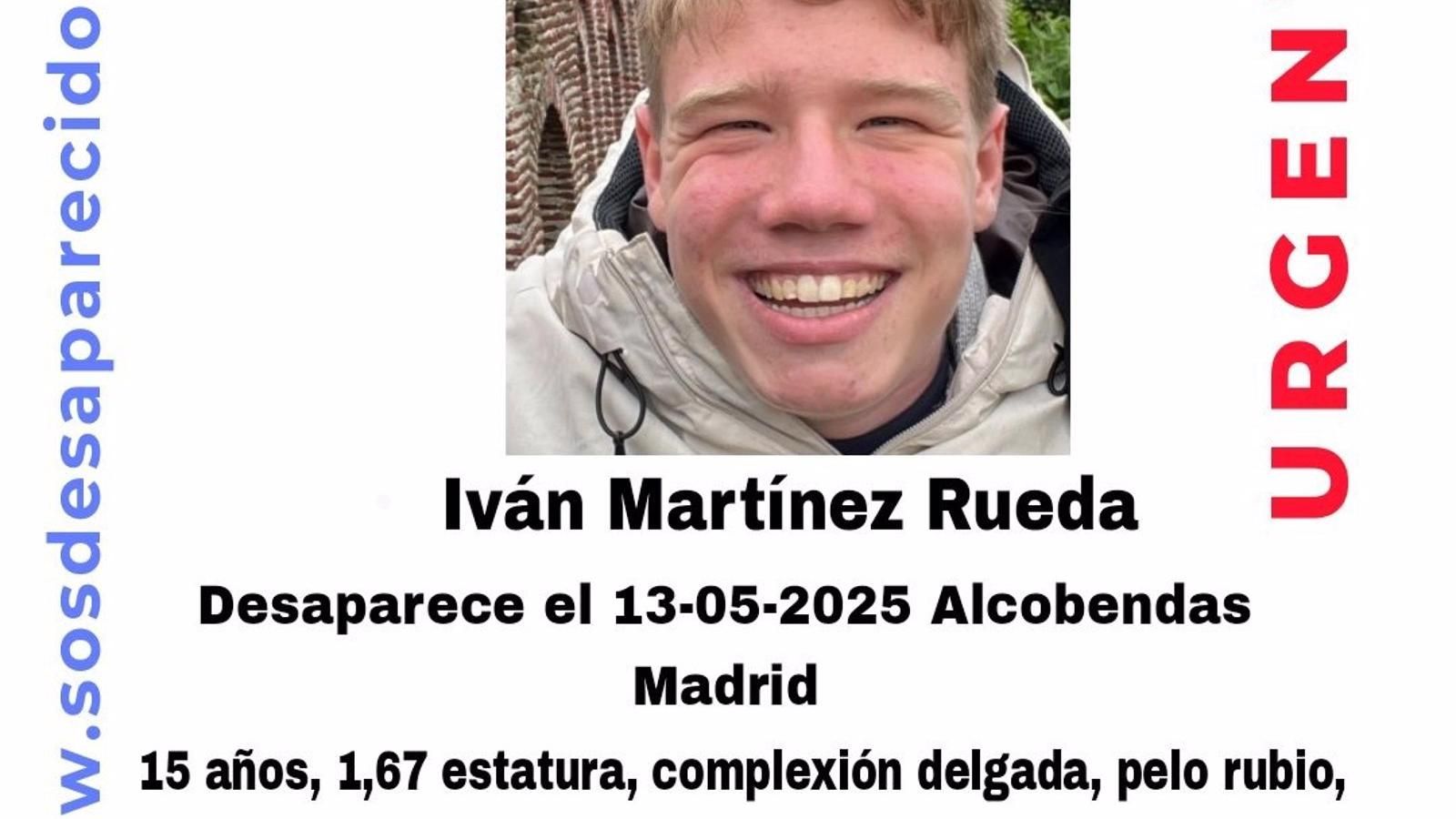 Buscan en Alcobendas a un adolescente vulnerable de 15 años desaparecido desde el martes