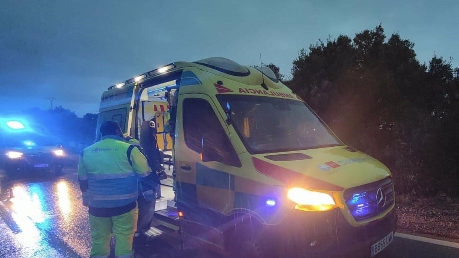 Fallece un hombre de 80 años tras una salida de vía en Los Santos de la Humosa