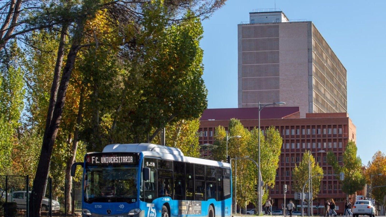 Las seis líneas universitarias de EMT Madrid modificarán su servicio desde el lunes por las vacaciones de verano