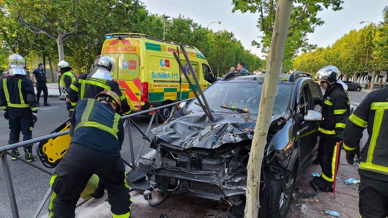 Un conductor en estado grave tras un accidente en Majadahonda