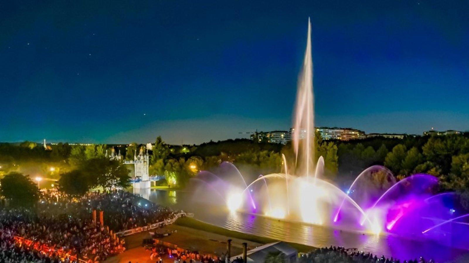 Torrejón de Ardoz presenta un espectáculo de agua, luz y sonido en el Parque Europa
