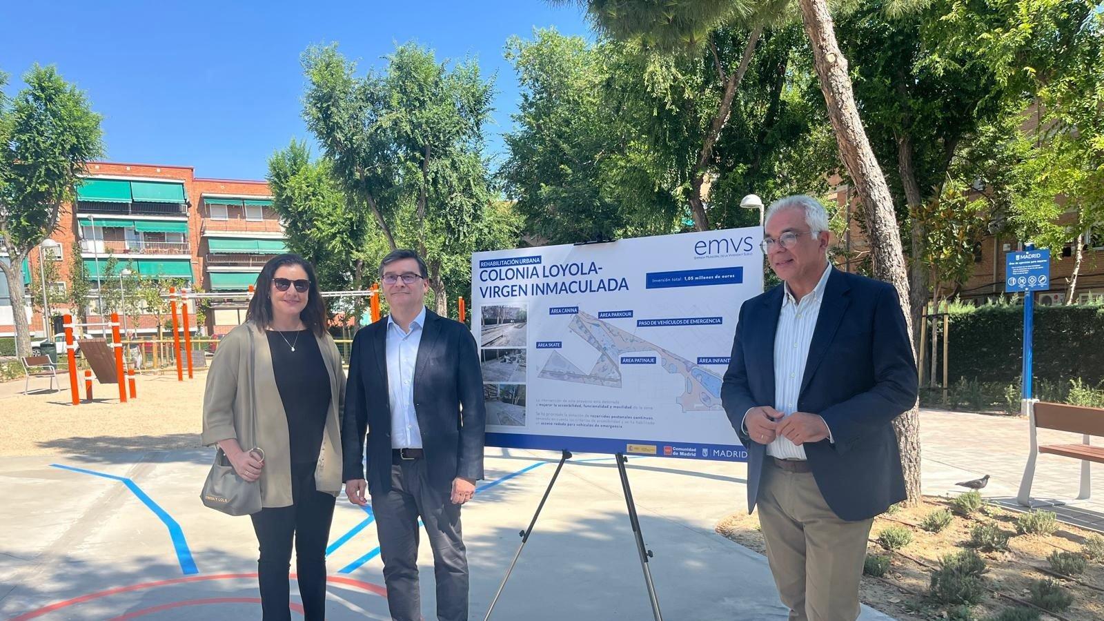 El Ayuntamiento de Madrid inaugura un nuevo parque urbano en la Colonia Loyola - Virgen Inmaculada de Carabanchel