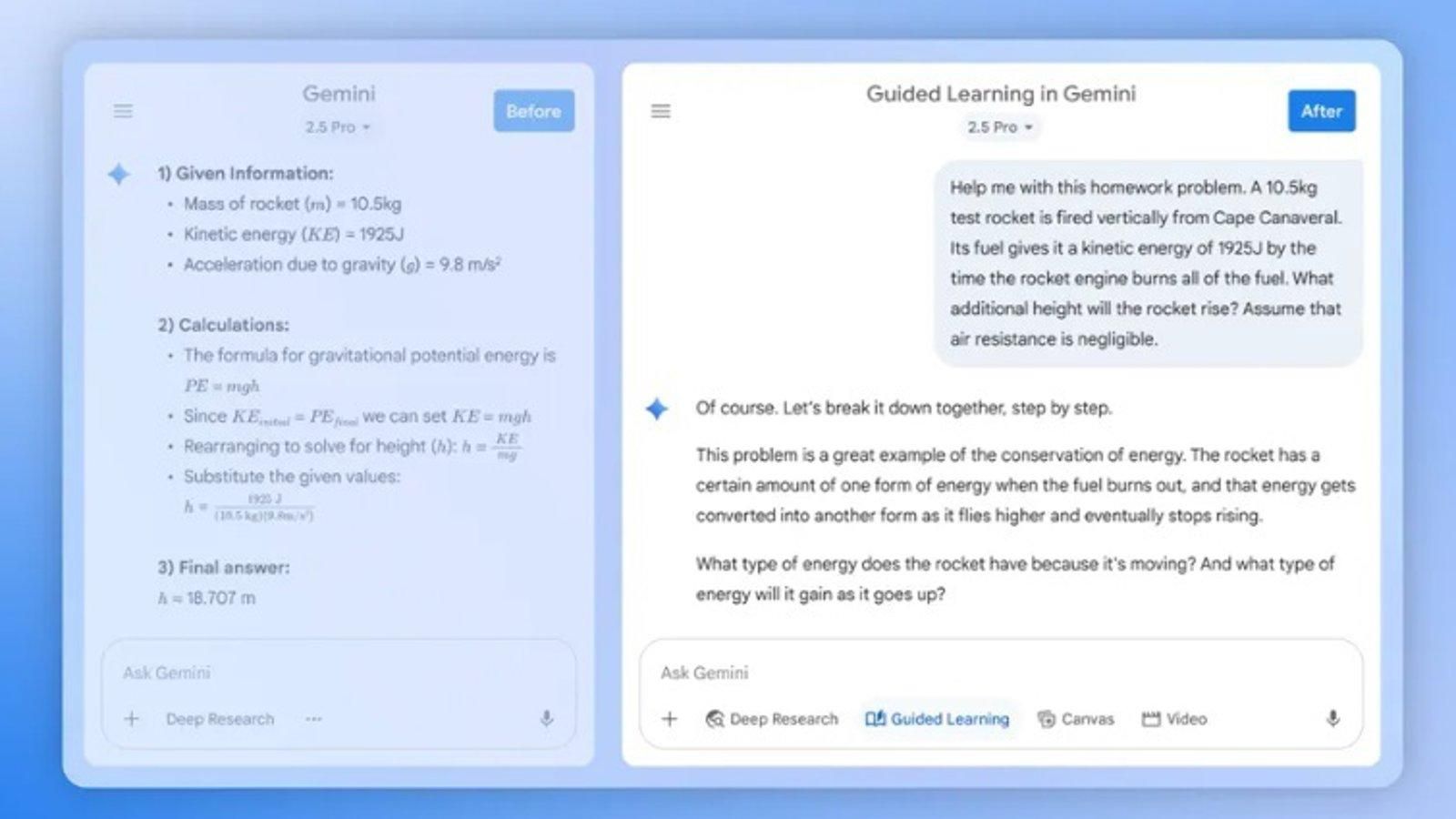 Gemini incorpora una función de aprendizaje guiado