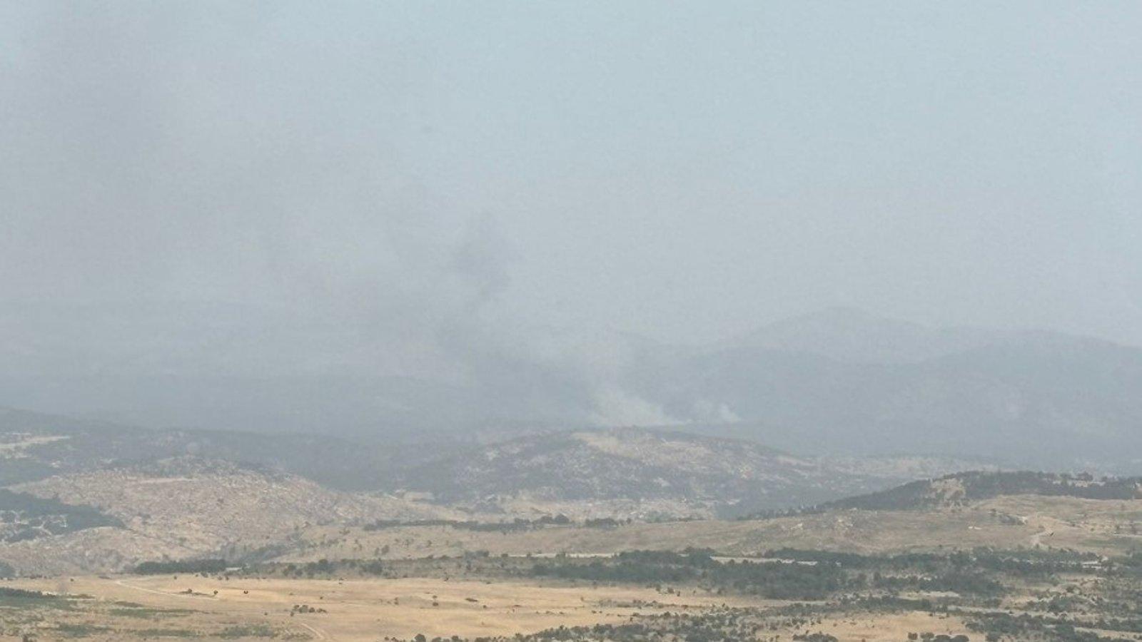 La Comunidad de Madrid despliega recursos para combatir el incendio en San Bartolomé de Pinar