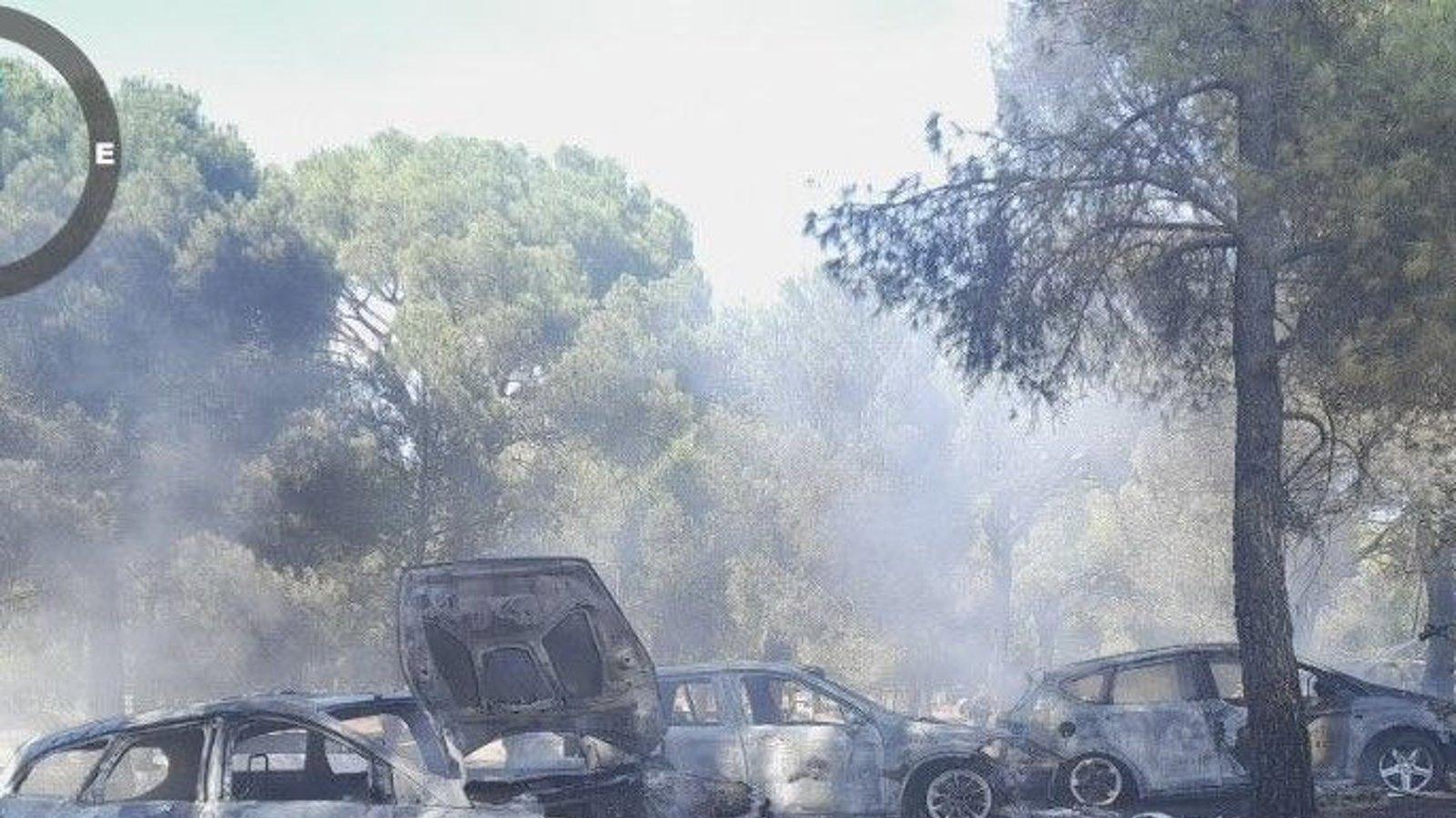 Controlado el incendio en el aparcamiento de la ermita de San Martín de Valdeiglesias