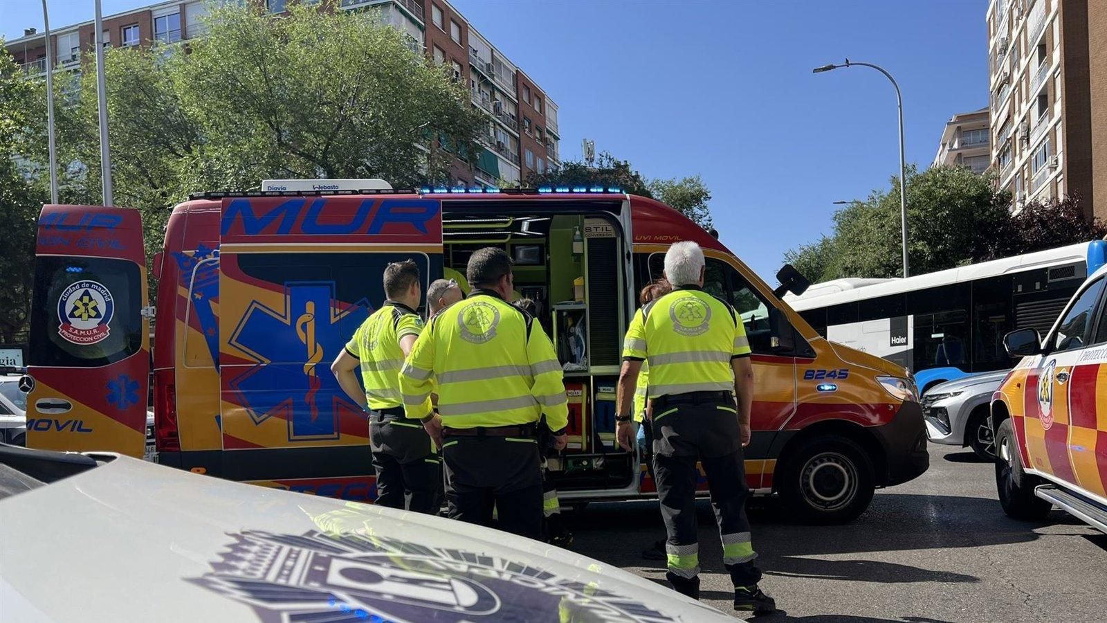 Un accidente en Chamartín deja dos heridos, uno en estado grave