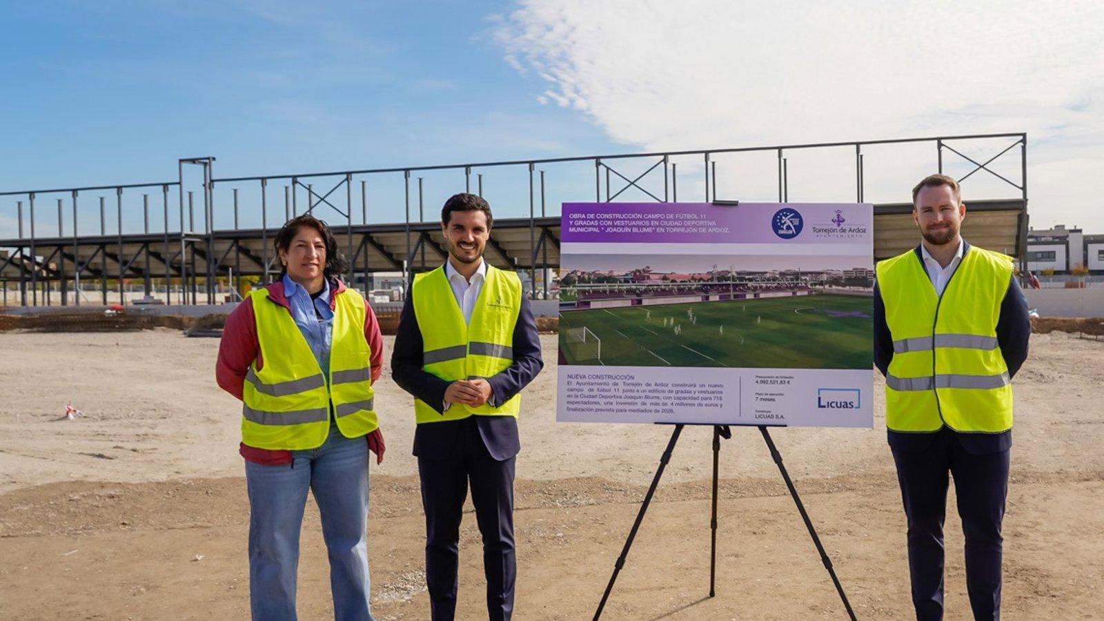 Inician las obras del campo de fútbol 11 en la Ciudad Deportiva Joaquín Blume de Torrejón
