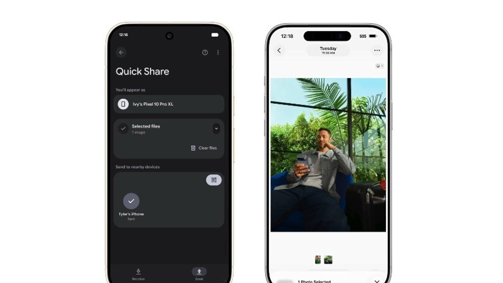 Google activa la compatibilidad entre Quick Share y AirDrop