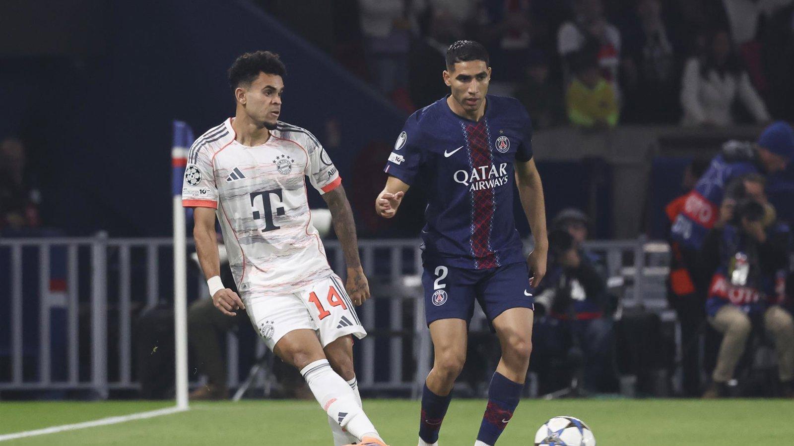 El Bayern apelará la sanción de tres partidos a Luis Díaz por falta a Hakimi