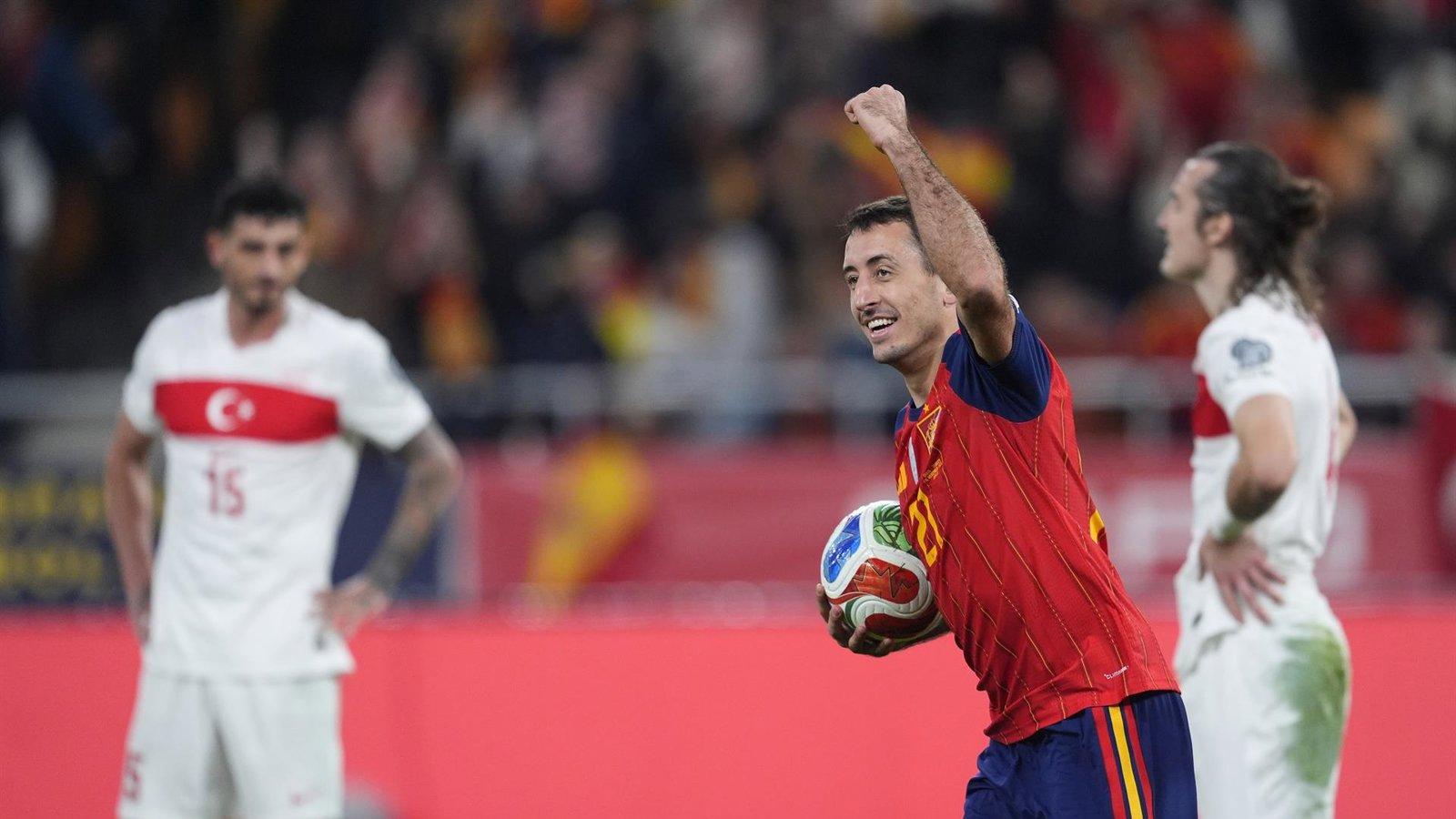 Empate entre España y Turquía con dos goles por bando