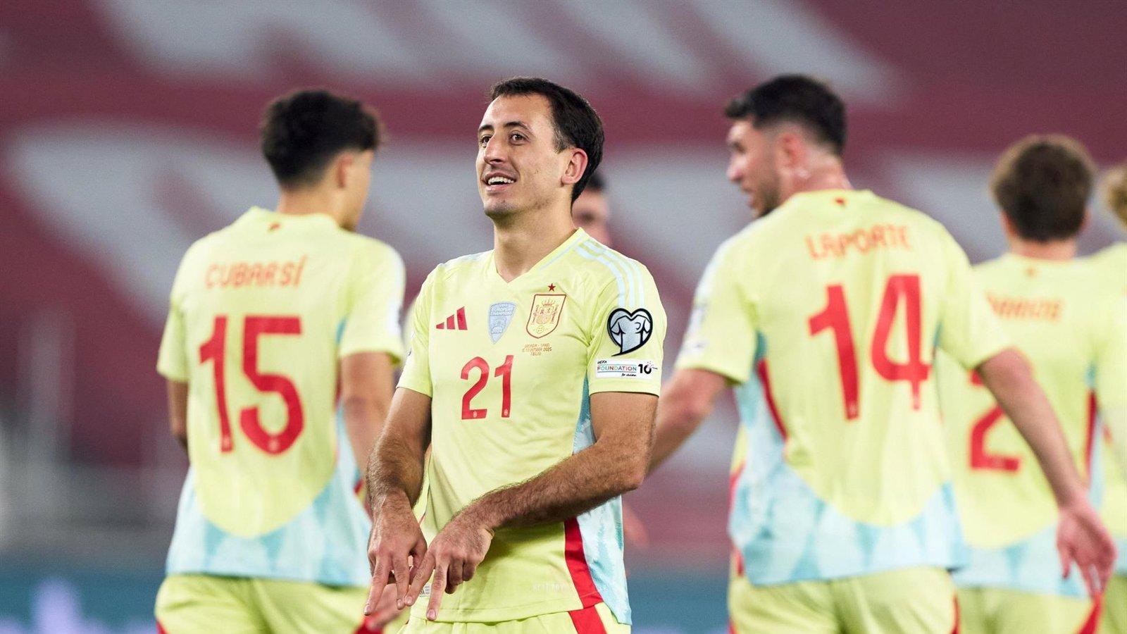 España vence a Georgia con un contundente 0-4 en el clasificatorio europeo