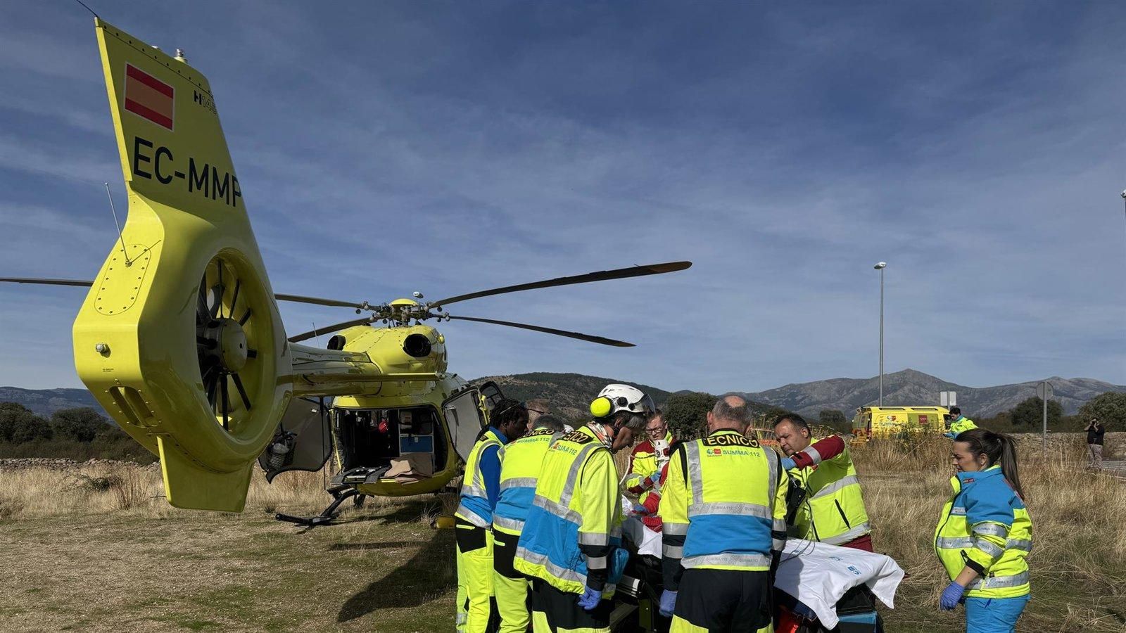 Un hombre, en estado grave, tras tener un accidente de jardinería en Collado Villalba