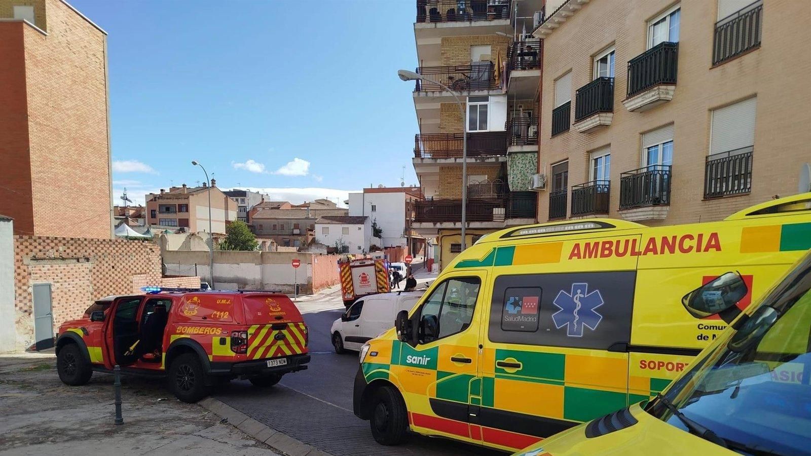 Un incendio en Fuenlabrada deja una intoxicada por humo y un herido por quemaduras