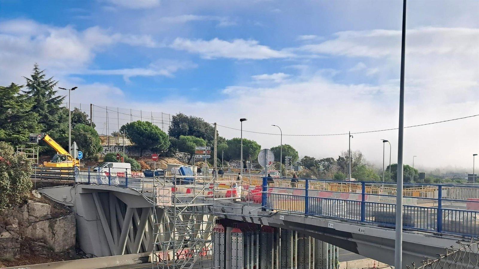 Transportes abre al tráfico de vehículos ligeros el paso superior de Torrelodones, cerrado desde el mes de agosto