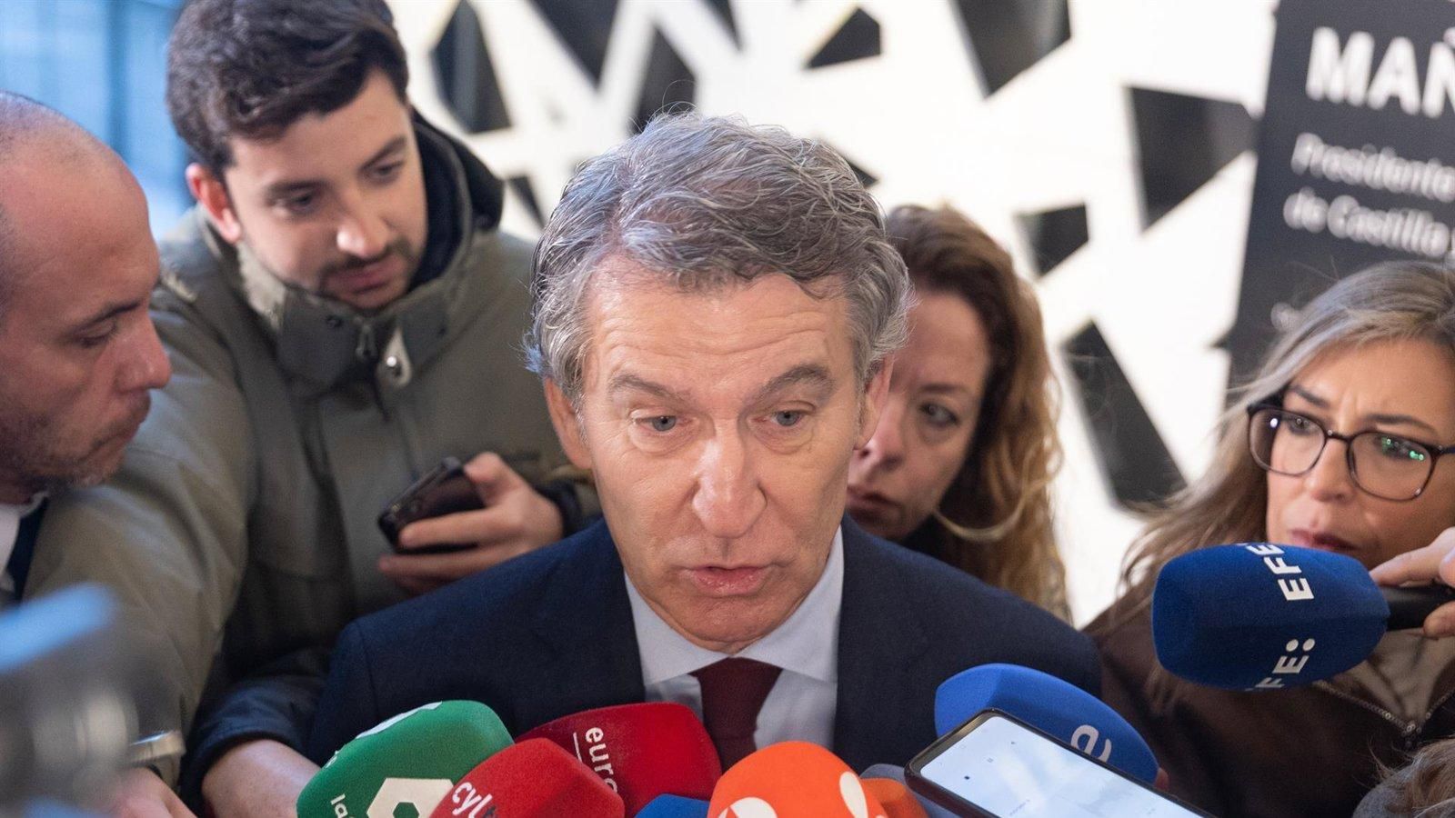 Feijóo acusa a Sánchez de 