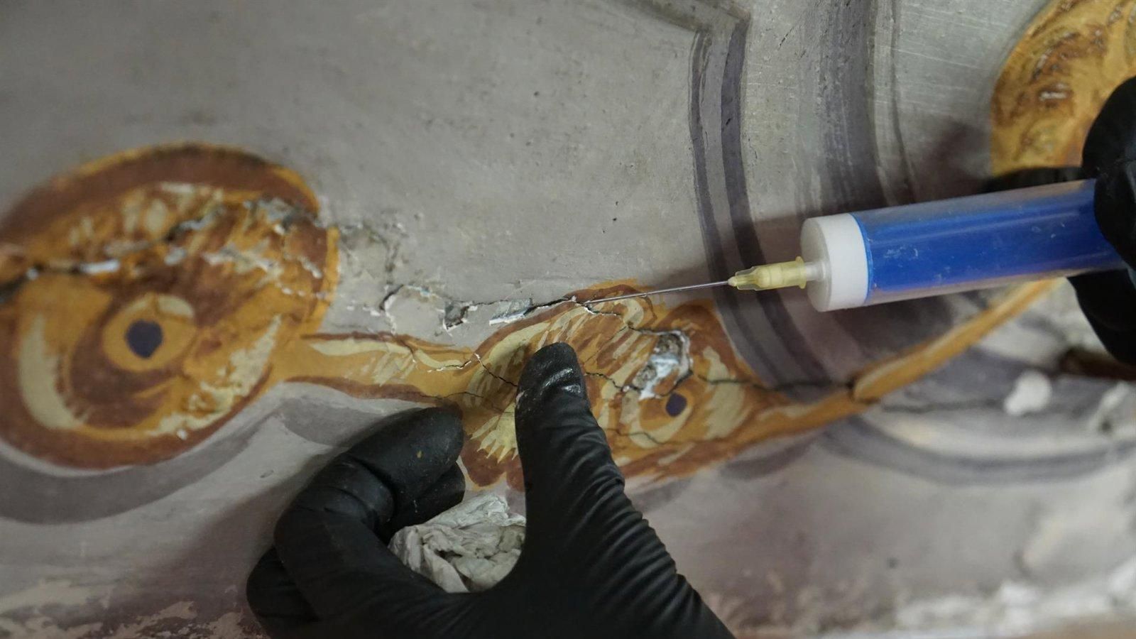 Restaurados los frescos barrocos del IES San Isidro