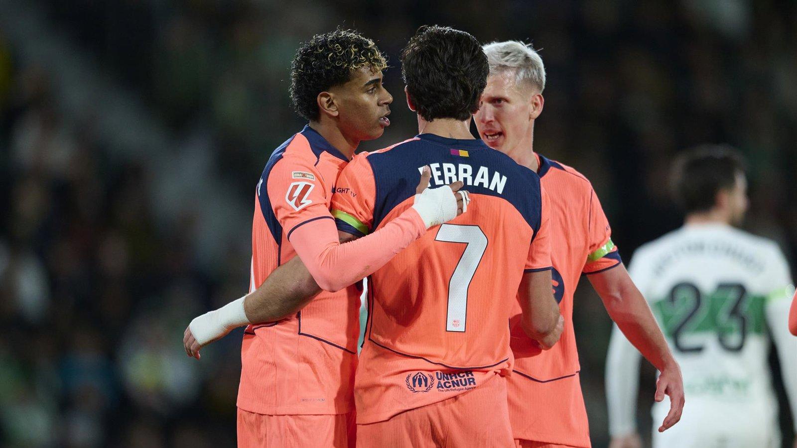 El Barça gana 1-3 en Elche y consolida el liderato en LaLiga EA Sports