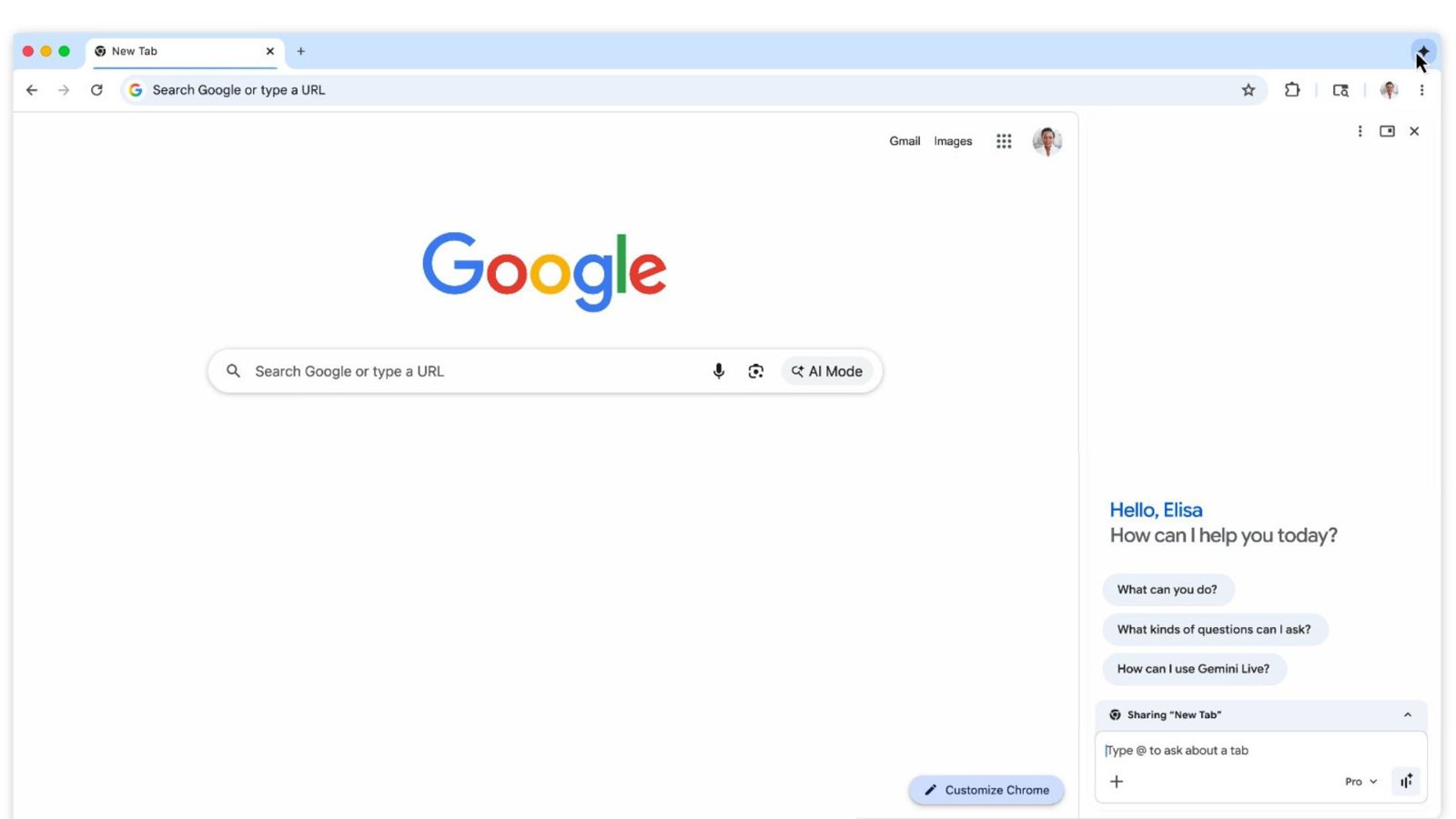 Google incorpora una barra lateral de Gemini en Chrome con nuevas funciones de IA
