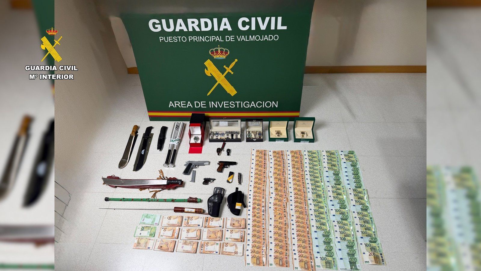 La Guardia Civil detiene a tres hombres por conceder préstamos y extorsionar a sus víctimas en Madrid y Toledo