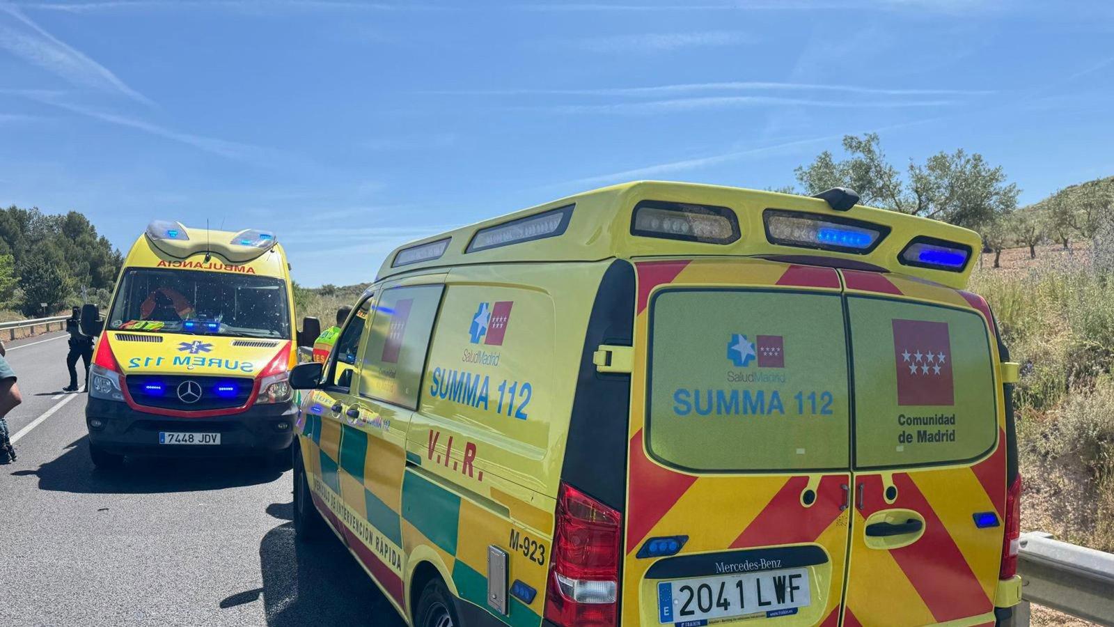 Grave un conductor de 30 años tras volcar de madrugada en la M-410 a la altura de Parla