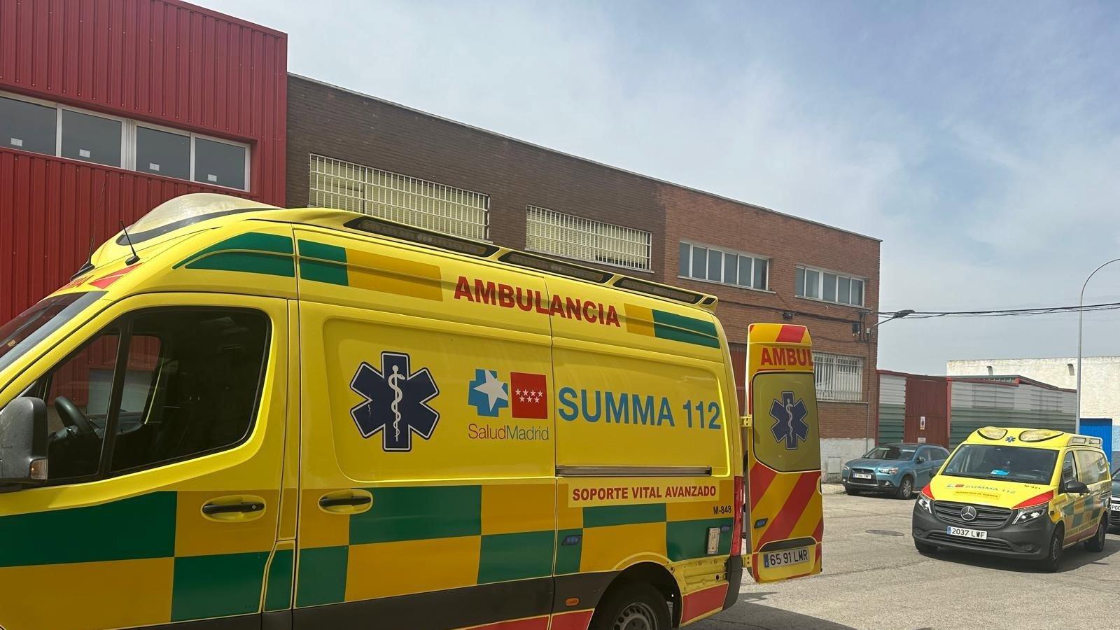 Un operario herido grave en Getafe al quedar atrapado su brazo en una prensa industrial