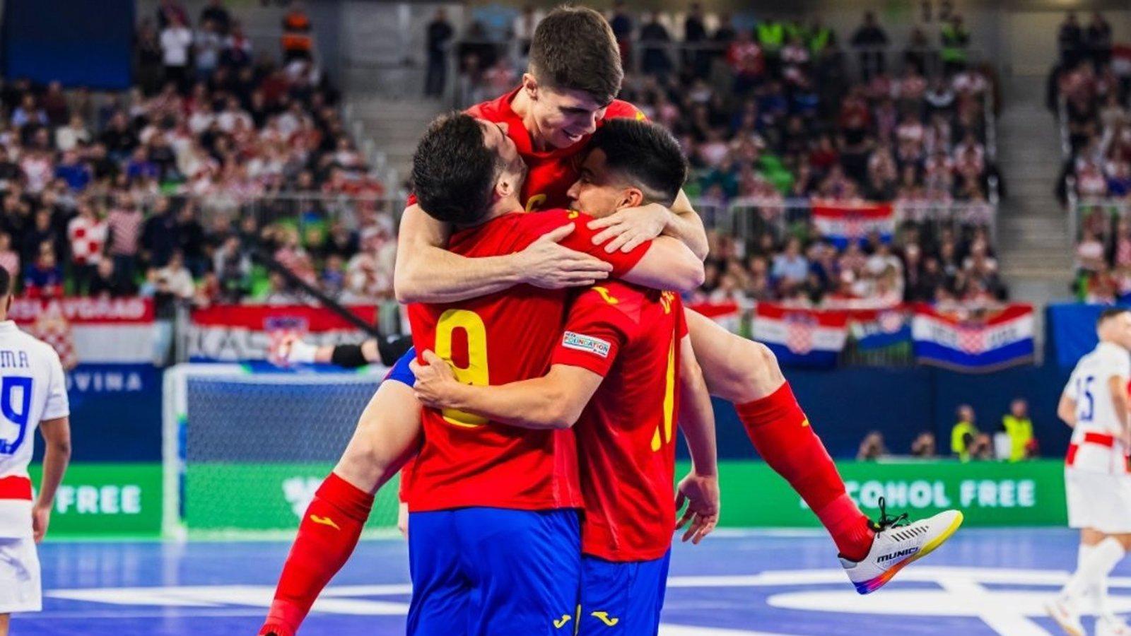 España alcanza la final de la Eurocopa de fútbol sala tras imponerse a Croacia