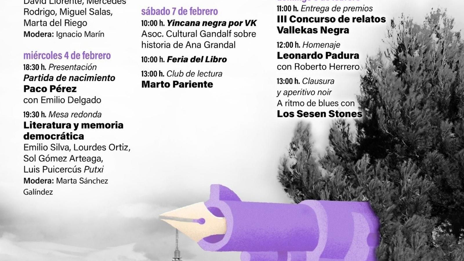 Vallekas Negra reúne a más de 20 autores y convierte el barrio en epicentro de la novela negra esta semana