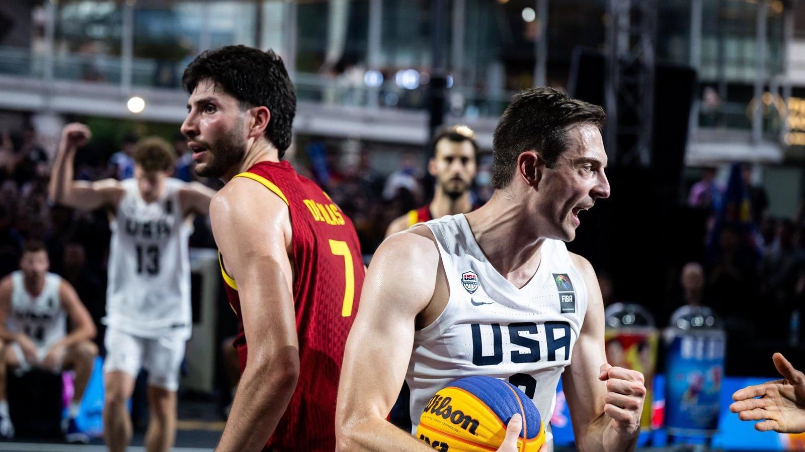 España logra la plata en la Copa de Campeones de baloncesto 3x3 tras caer en la final ante Estados Unidos