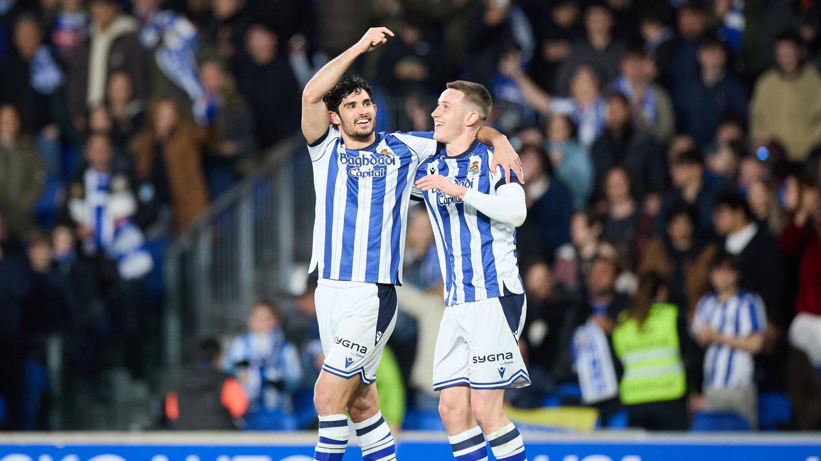 La Real Sociedad se mete en la pelea europea tras vencer a Osasuna y el Mallorca sale del descenso