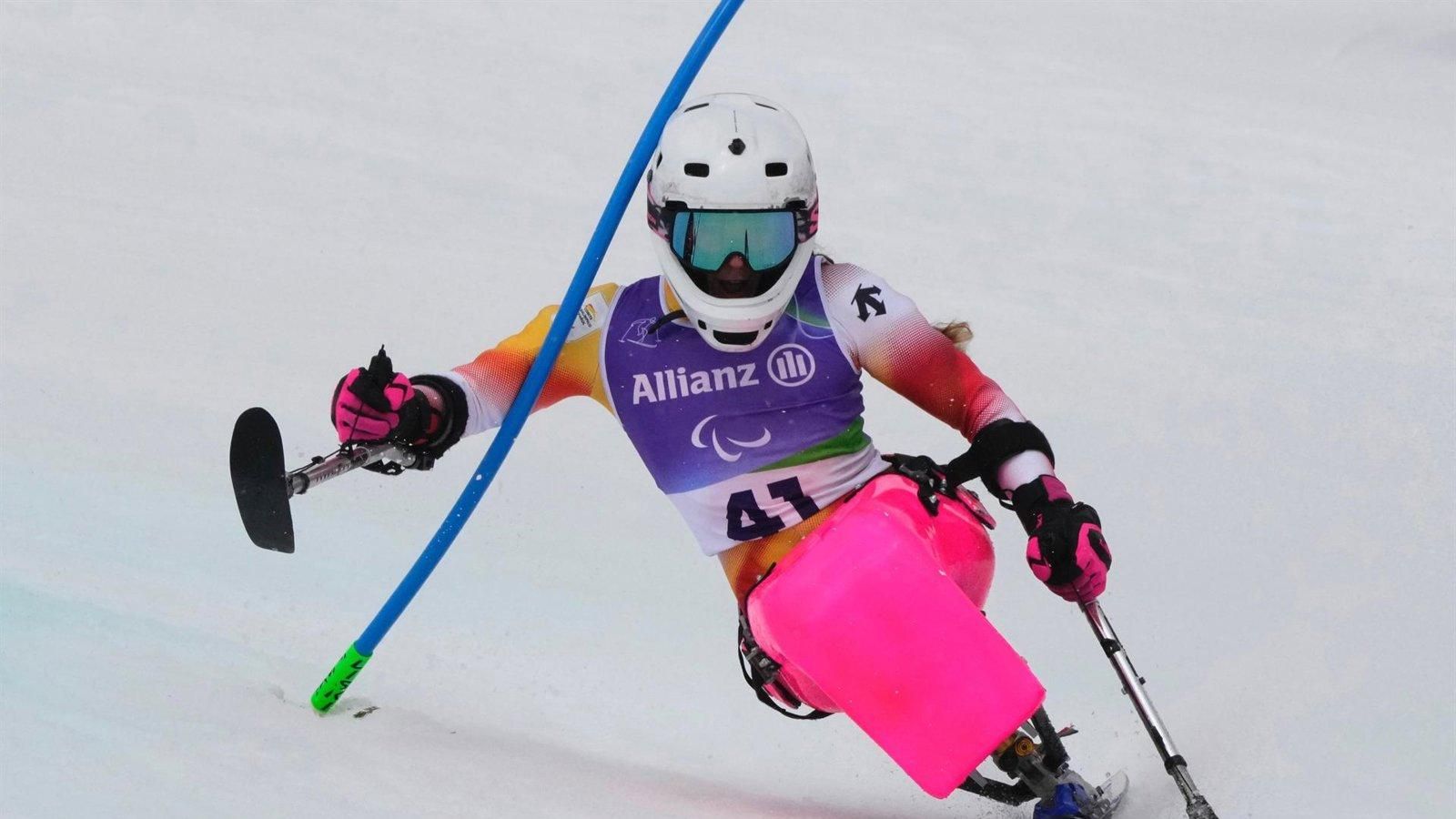 Audrey Pascual lidera el eslalon en los Juegos Paralímpicos y apunta a su cuarta medalla