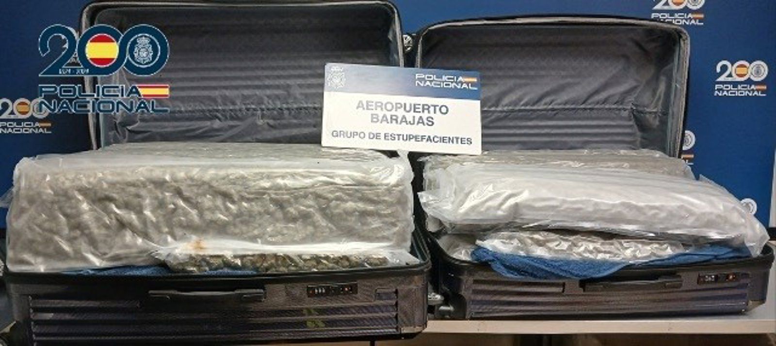 La Policía incauta más de 160 kilos de cocaína en Barajas y detiene a 19 personas desde enero