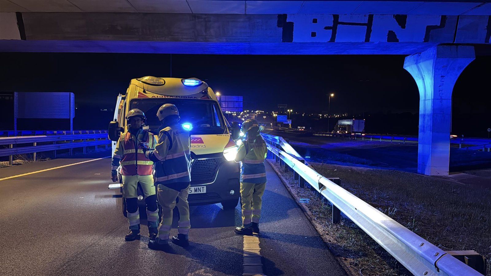 Un atropello en la M-50 deja un hombre grave en Leganés