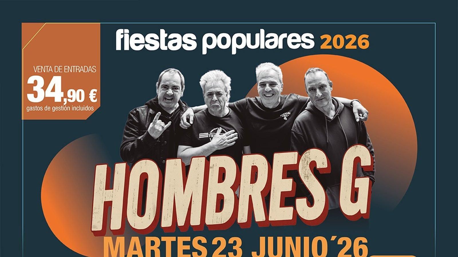 Hombres G actuará el 23 de junio en las Fiestas Populares de Torrejón