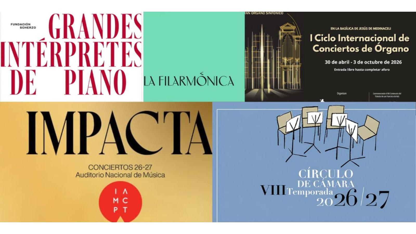 Densa y muy atractiva agenda de conciertos en Madrid para la temporada próxima 