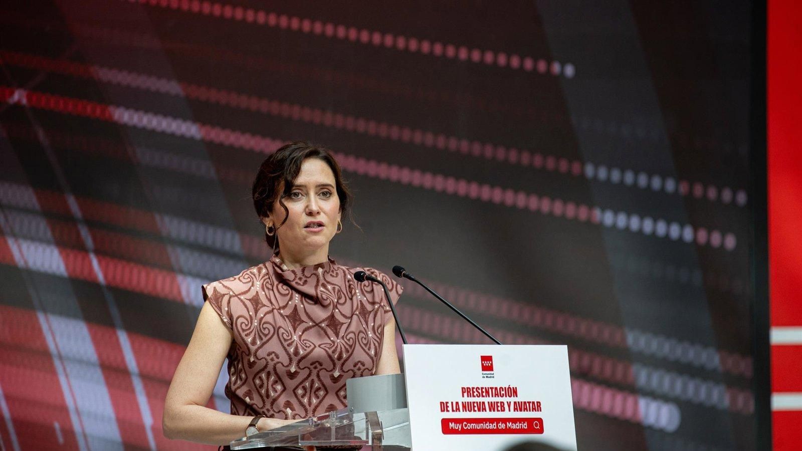 Ayuso acusa a Más Madrid de utilizar la sanidad pública para hacer campaña