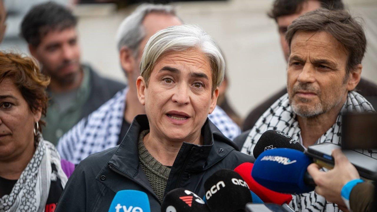 Ada Colau respalda la flotilla hacia Gaza y pide aislar a Trump y Netanyahu