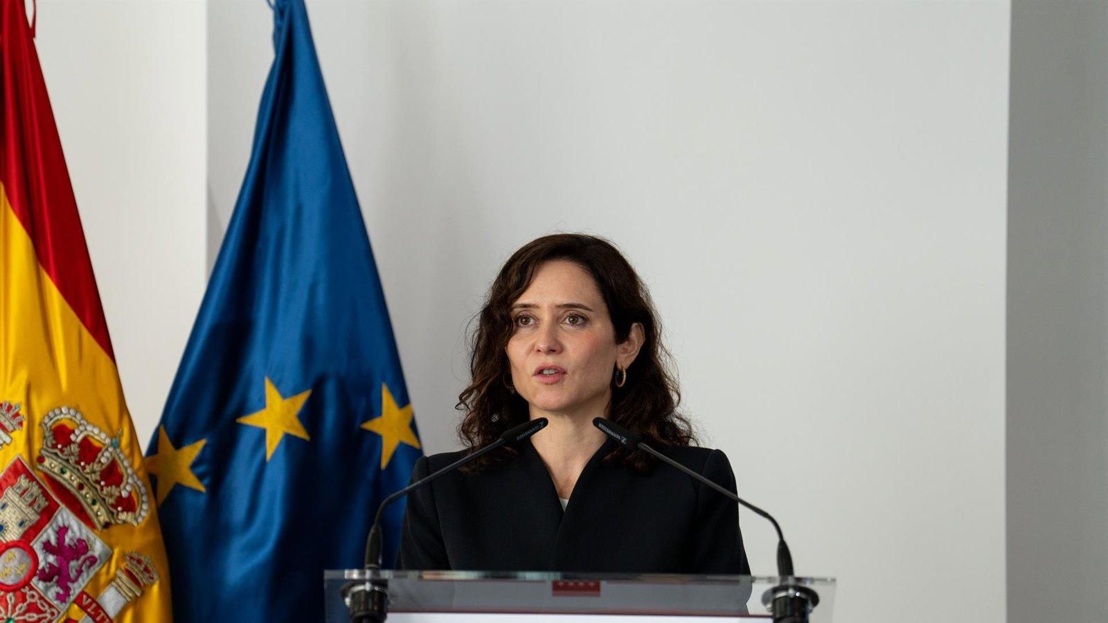 Ayuso desea una "pronta recuperación" a Edmundo González y reivindica a Madrid como "casa de la hispanidad"