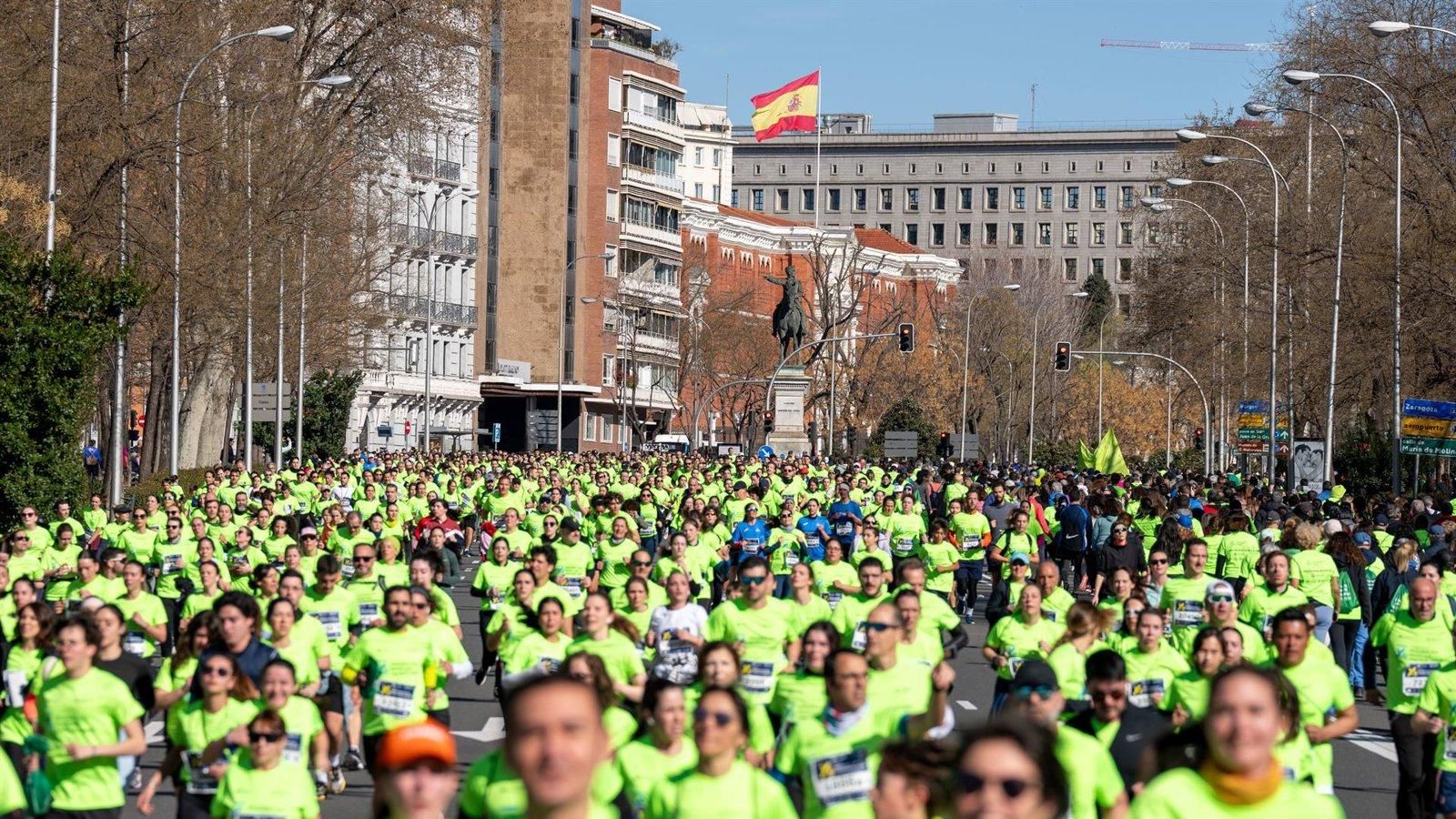Madrid corta la Castellana por la carrera contra el cáncer con hasta 25.000 participantes