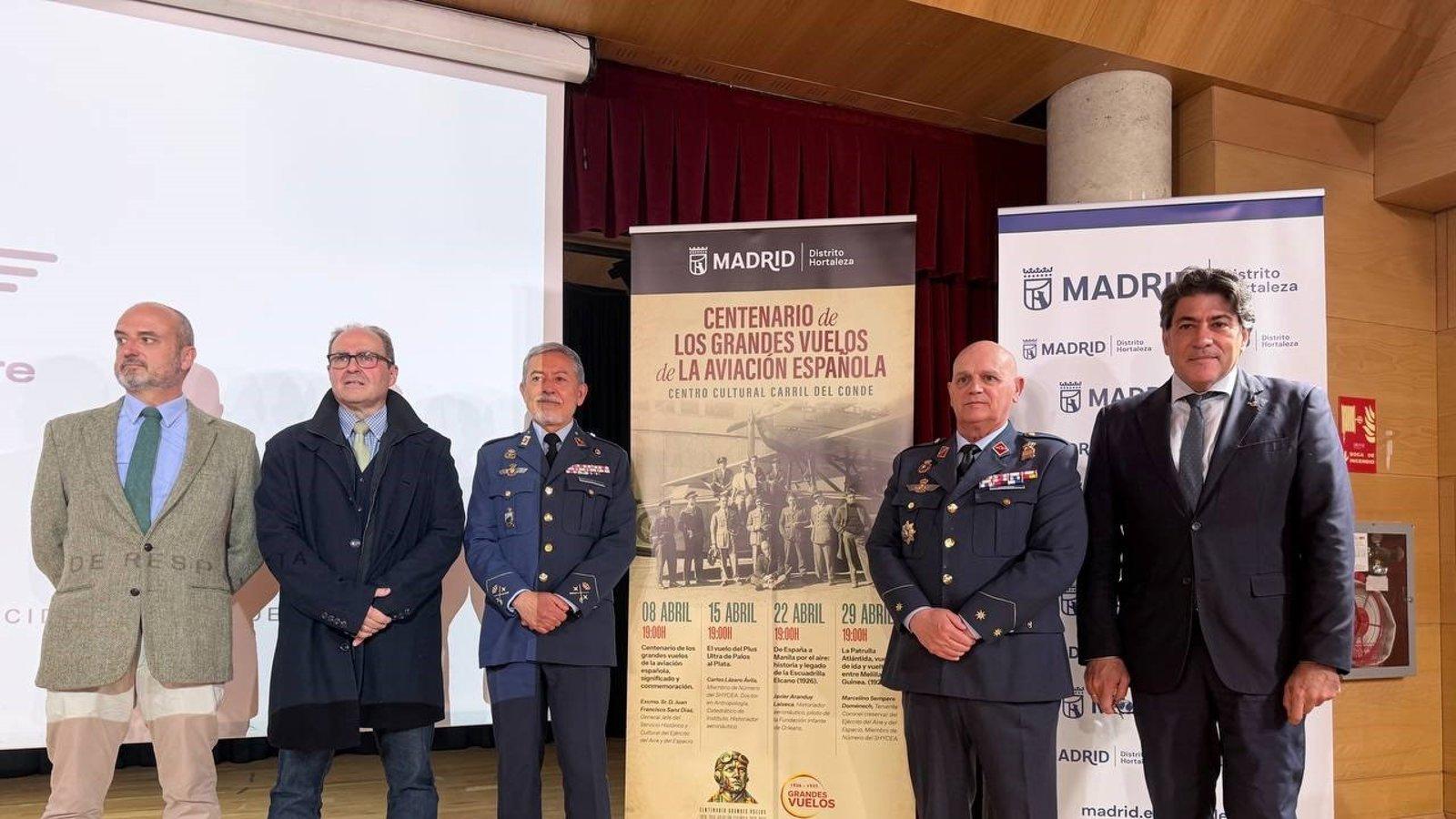 Hortaleza dedica un ciclo de conferencias al centenario de los grandes vuelos de la aviación española