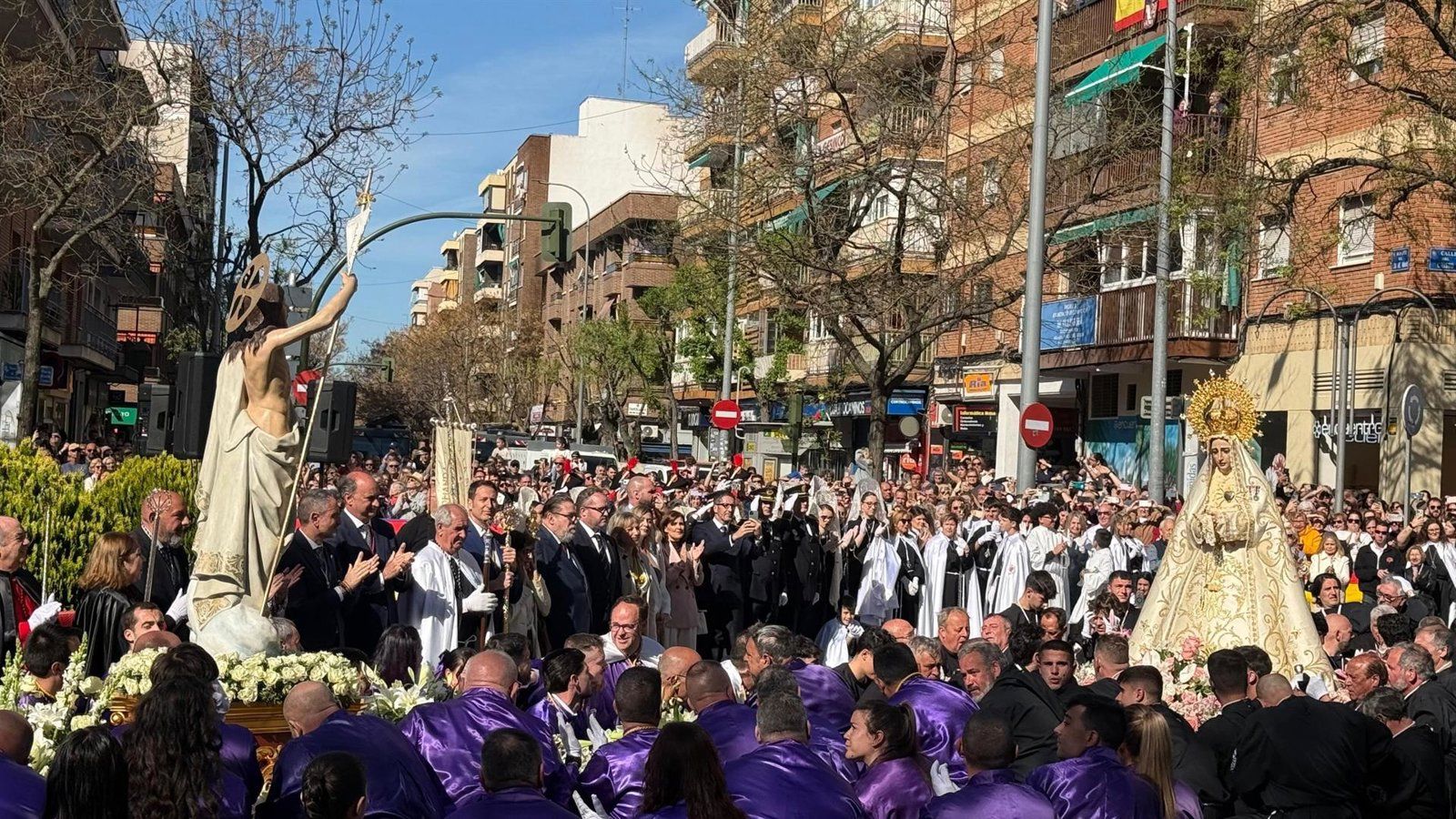 Móstoles celebra El Encuentro con medio centenar de costaleros en su Semana Santa