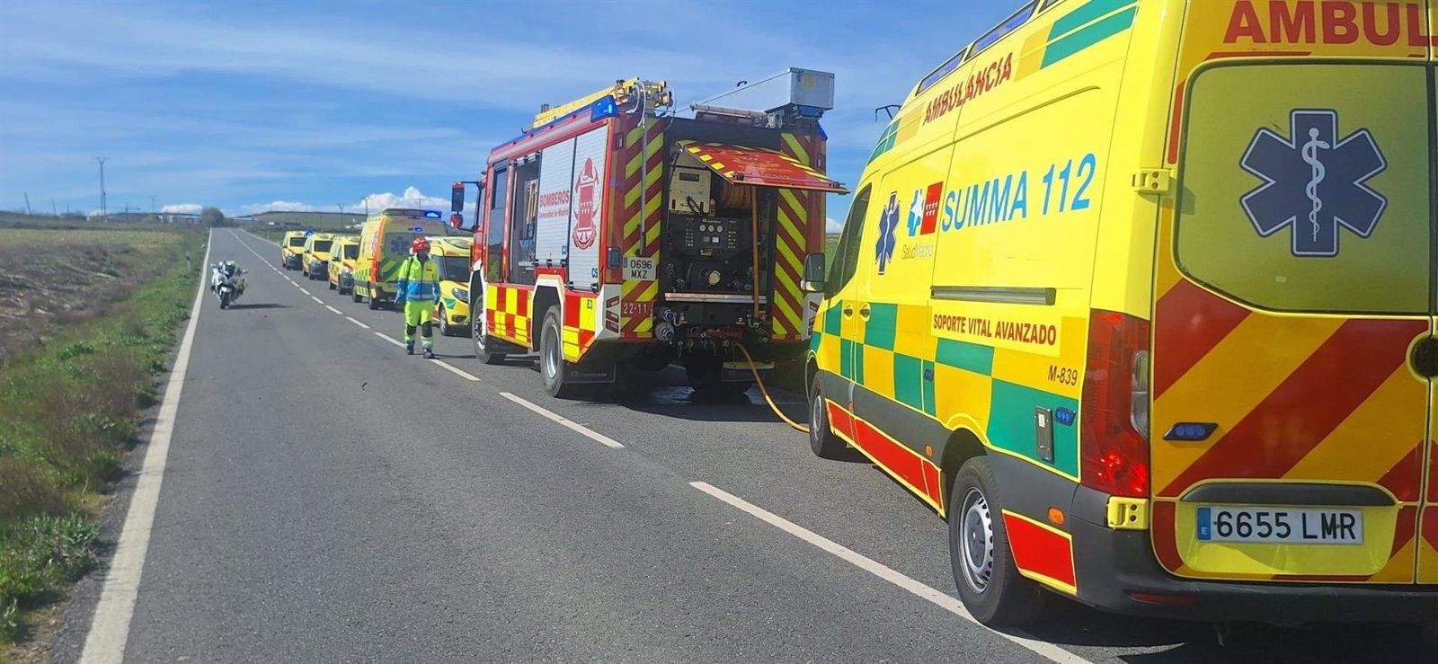 Un herido grave y dos jóvenes atendidos tras un choque en la M-118 en Daganzo