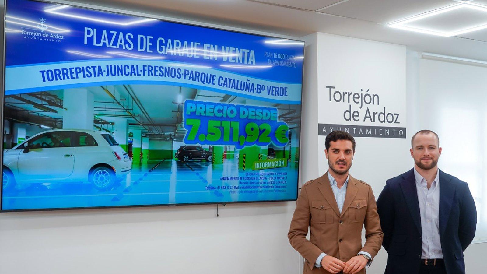 El Ayuntamiento de Torrejón vende plazas de aparcamiento desde 7.511 euros