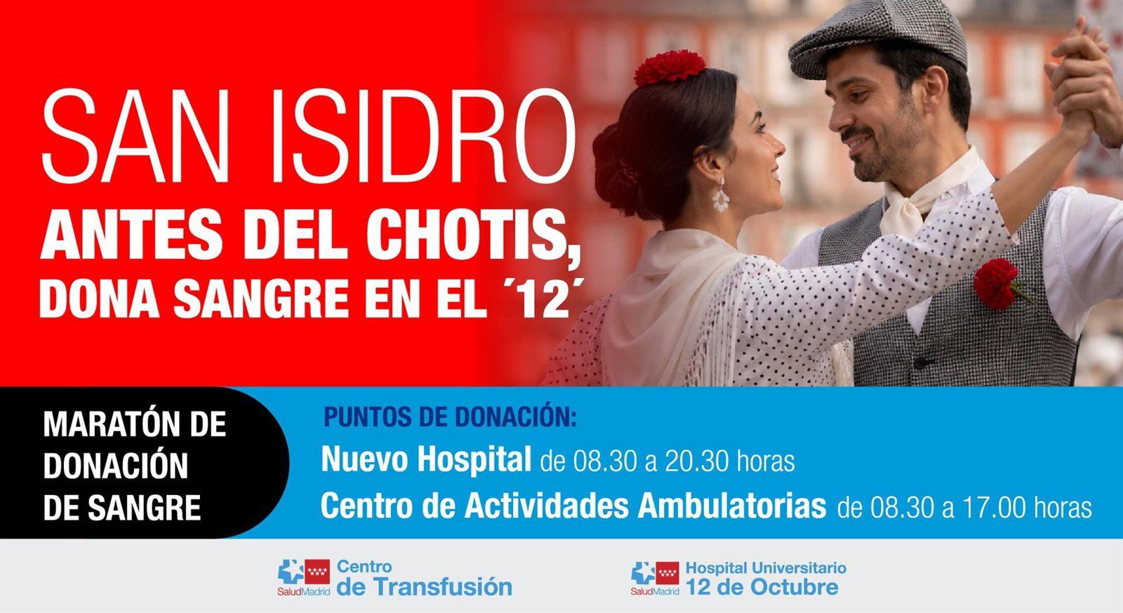 El 12 de Octubre organiza una maratón de sangre por San Isidro