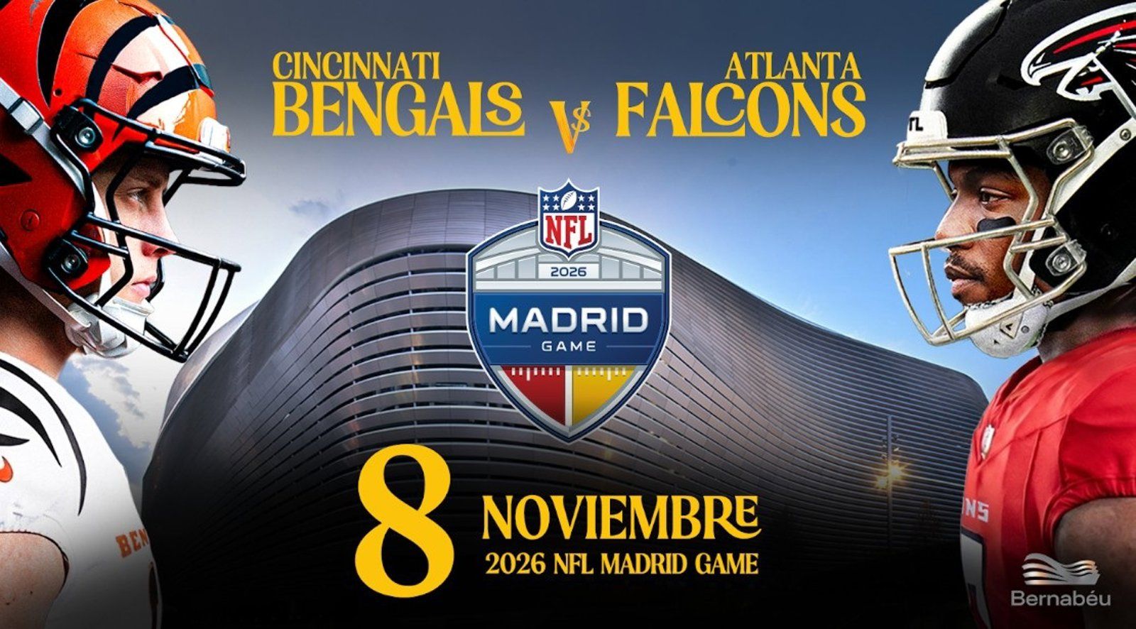 Madrid acogerá el Bengals-Falcons de la NFL en 2026