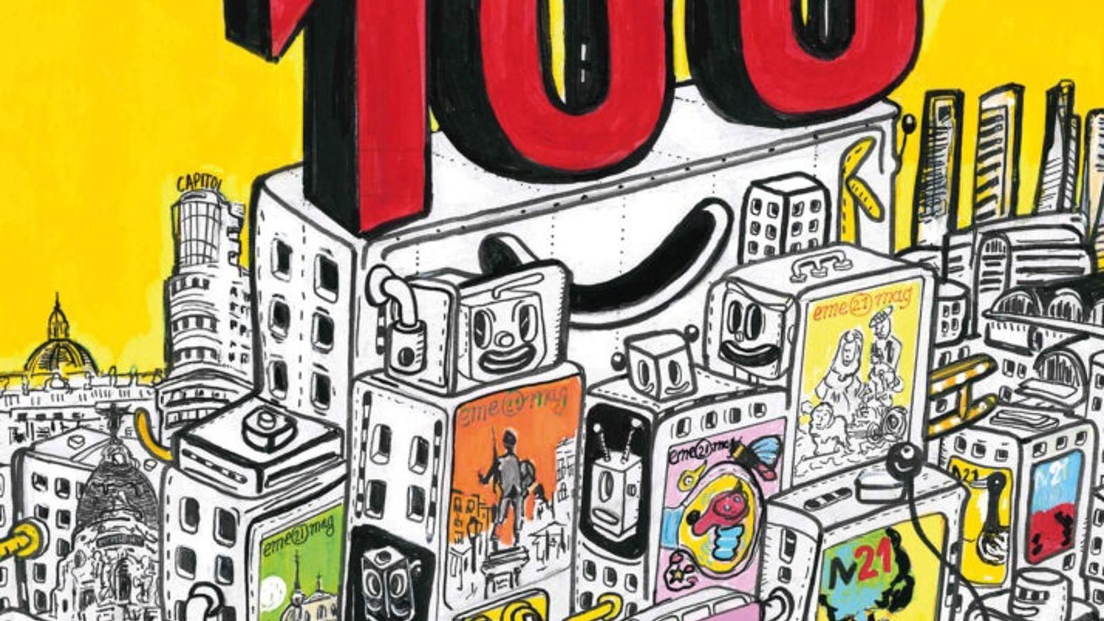 La revista 'eme21mag' alcanza los 100 números con un homenaje ilustrado a Madrid