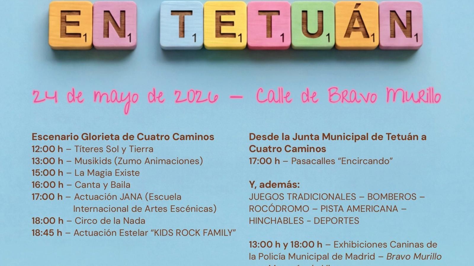 Tetuán celebra el Día de la Infancia con actividades en Bravo Murillo